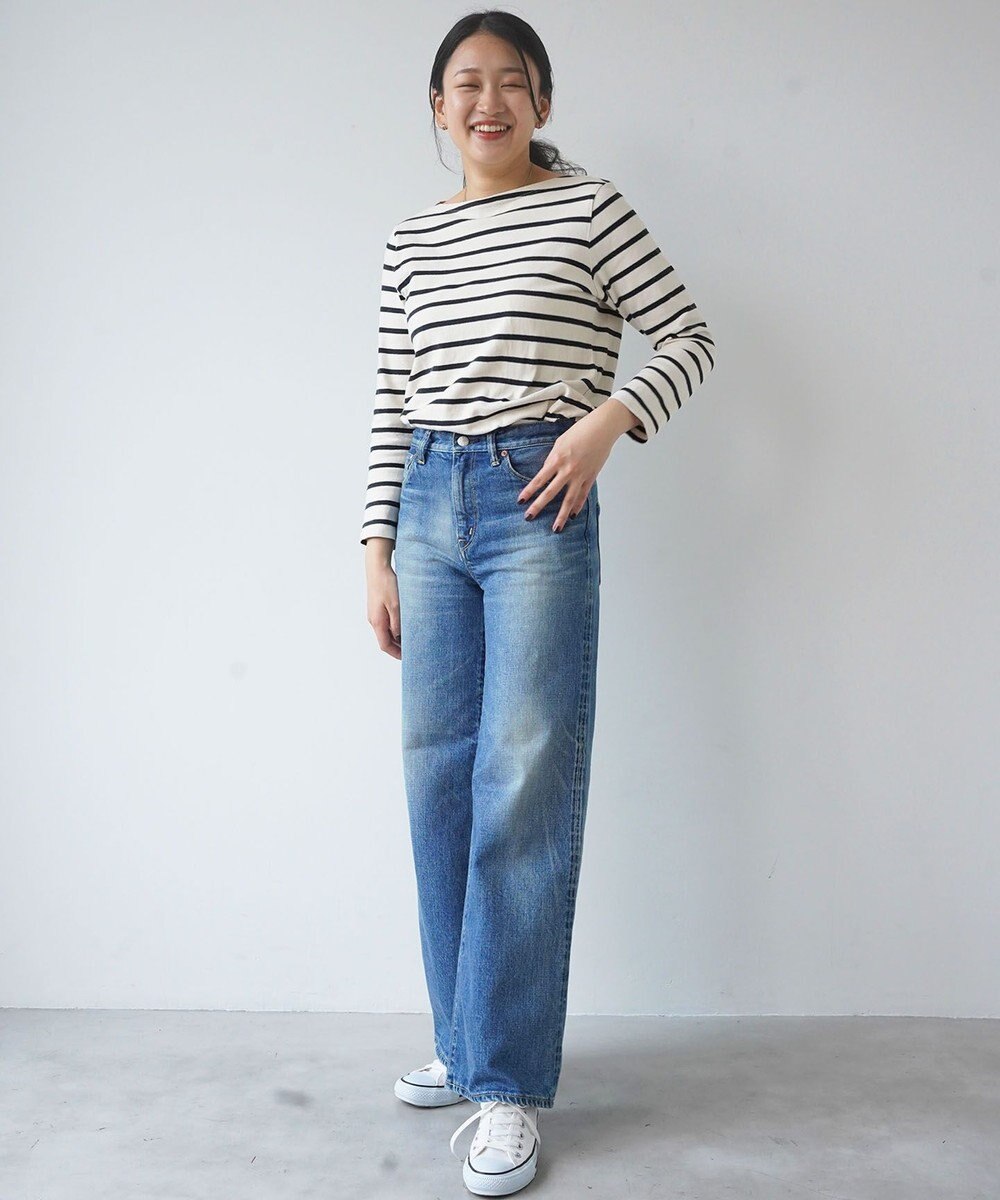 caqu modern baggy ワイドシルエットデニムパンツ USED WASH 