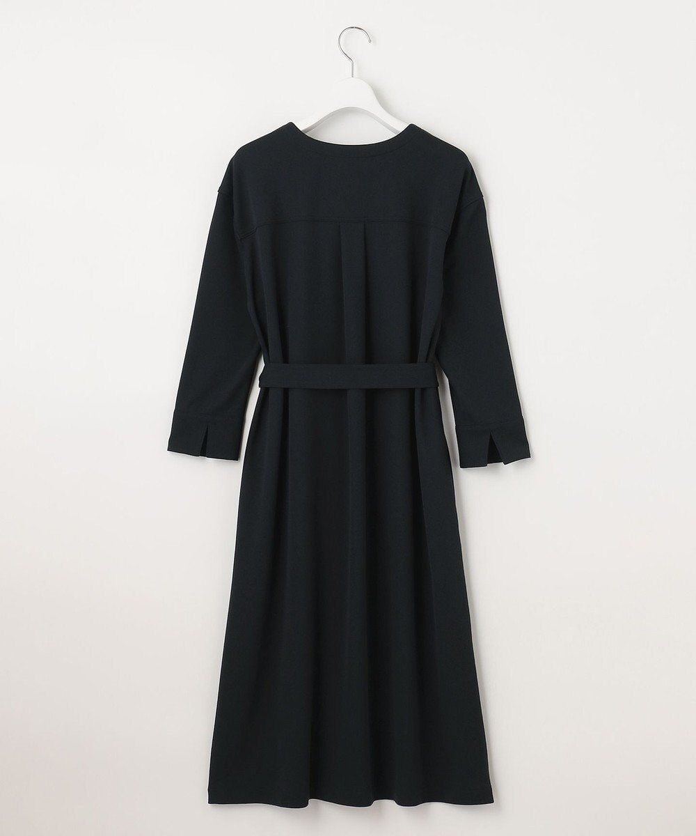 自由区 【洗える】アムンゼンジャージー Vネックワンピース 