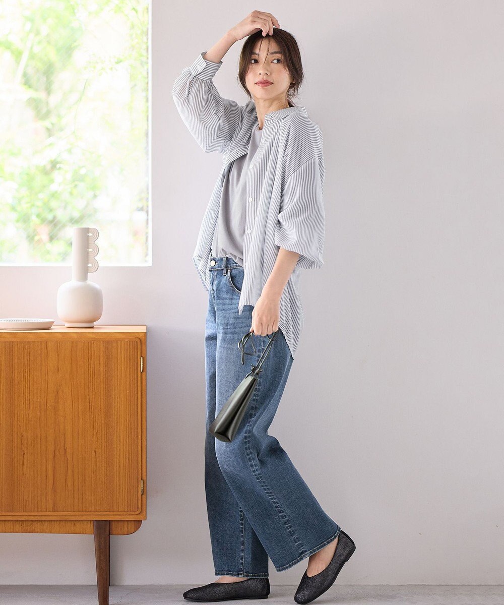 ANY L 【洗濯機可】シアーシャツ 