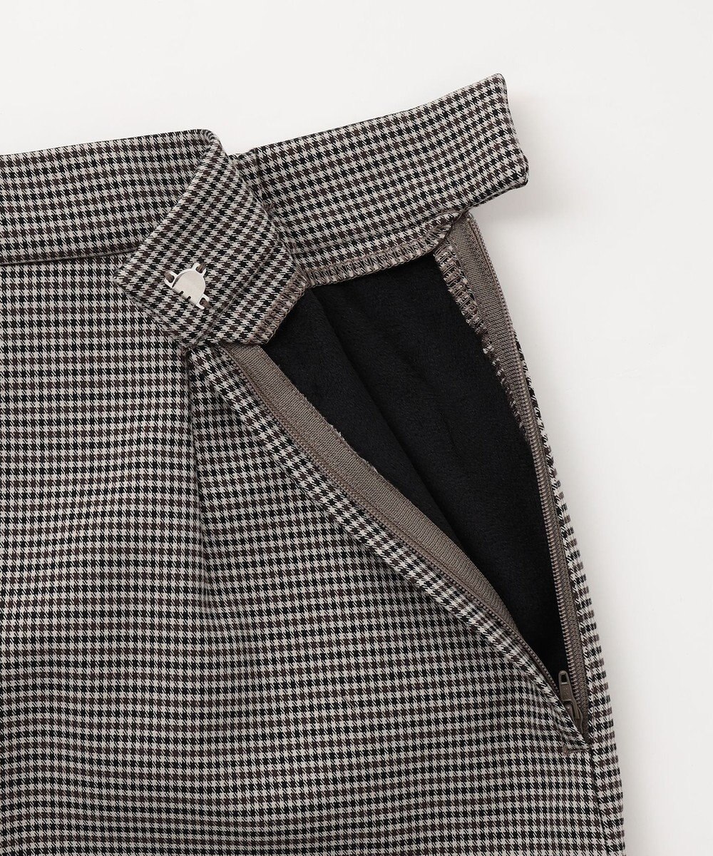 ANY L 【手洗い可/ウエストゴム/裏起毛】チェックボンディングタイトスカート 