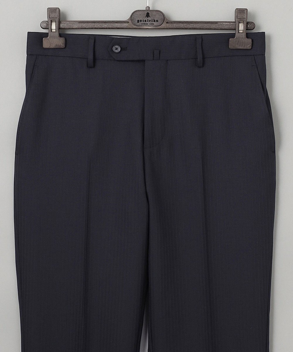 GOTAIRIKU 【御幸毛織】Superio160 ウールカシミヤ スーツ（ブラックストライプ） 