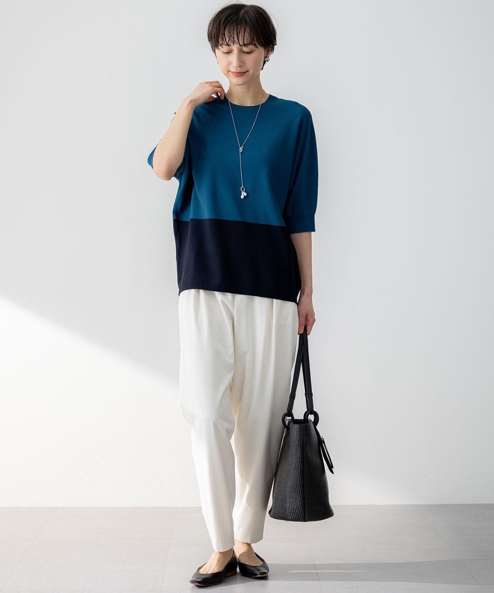 23区 S 【洗える】レーヨンポリエステルストレッチ ドルマン ニット 