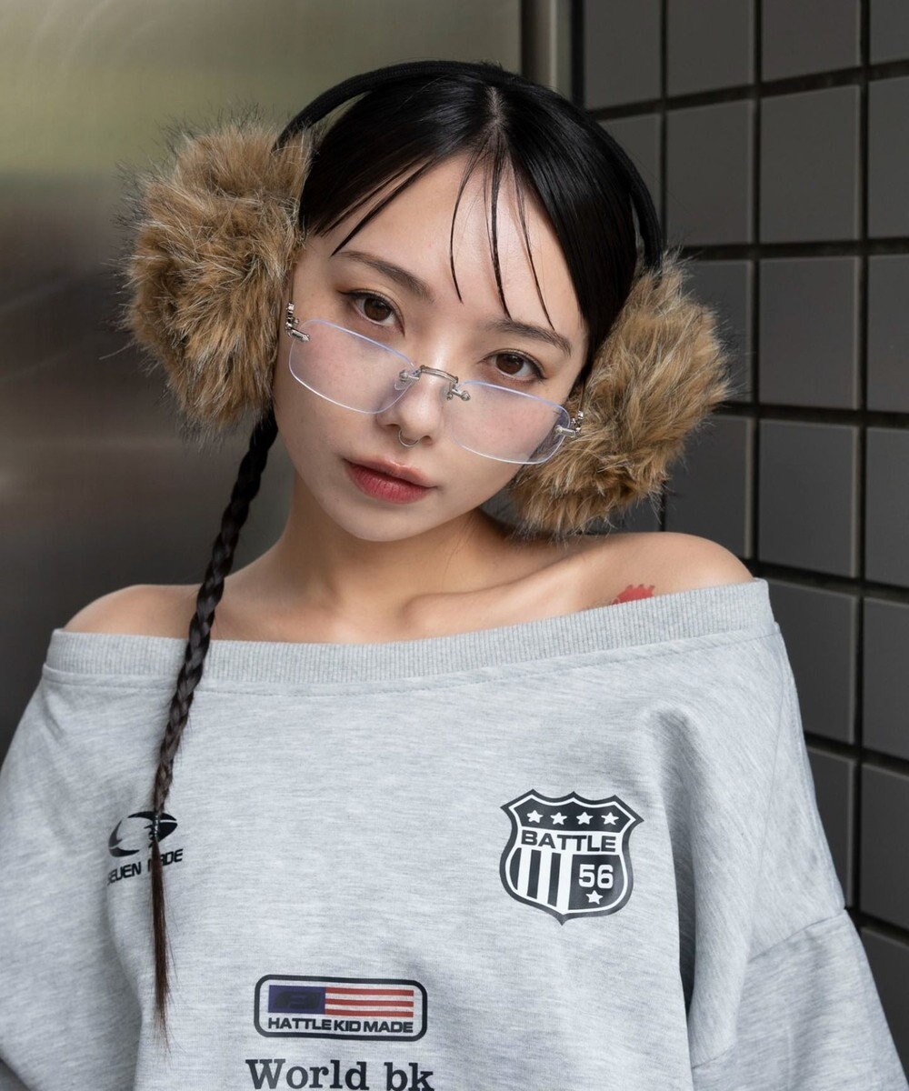 WEGO ボリュームMIXファーイヤーマフ 