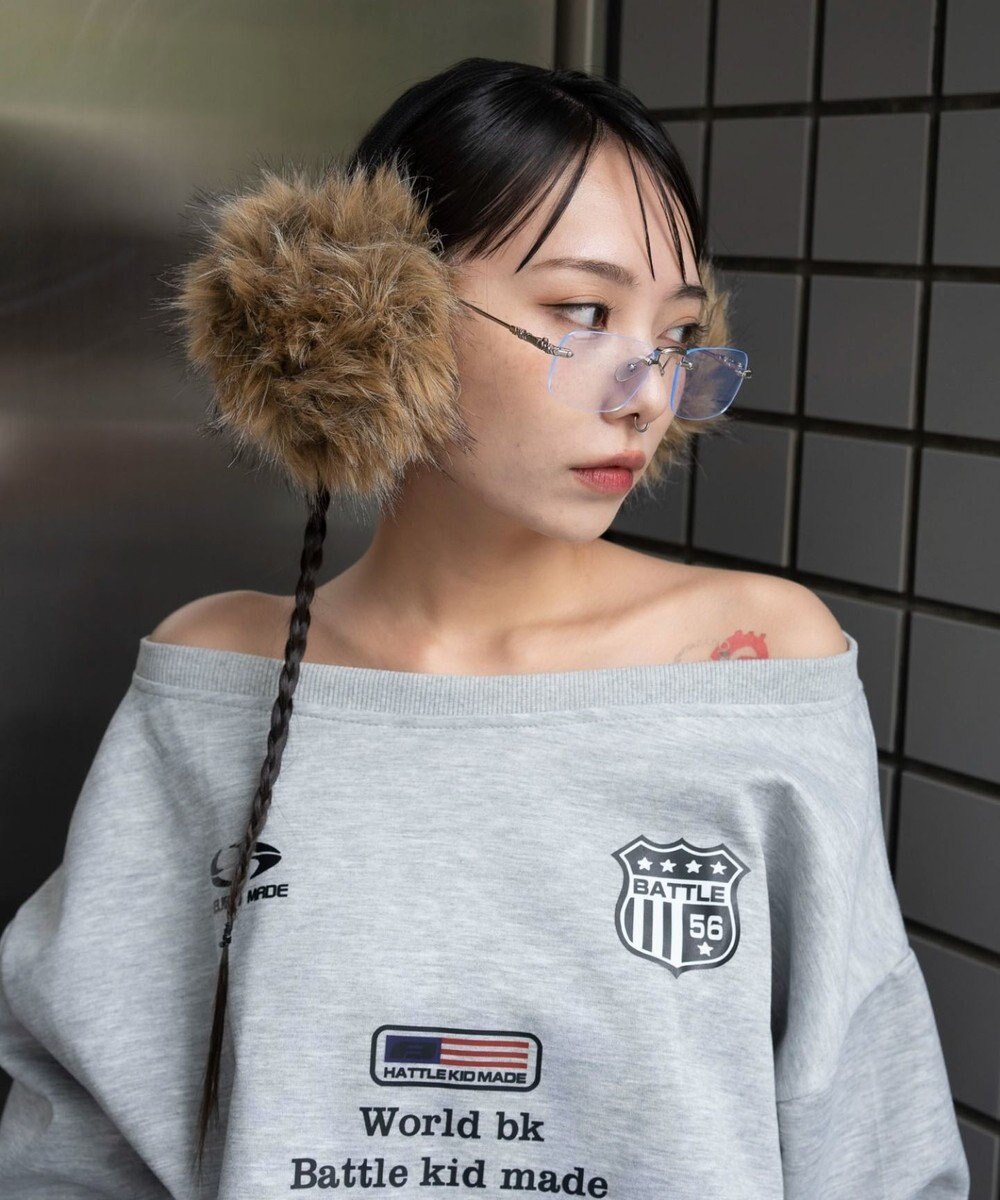 WEGO ボリュームMIXファーイヤーマフ 