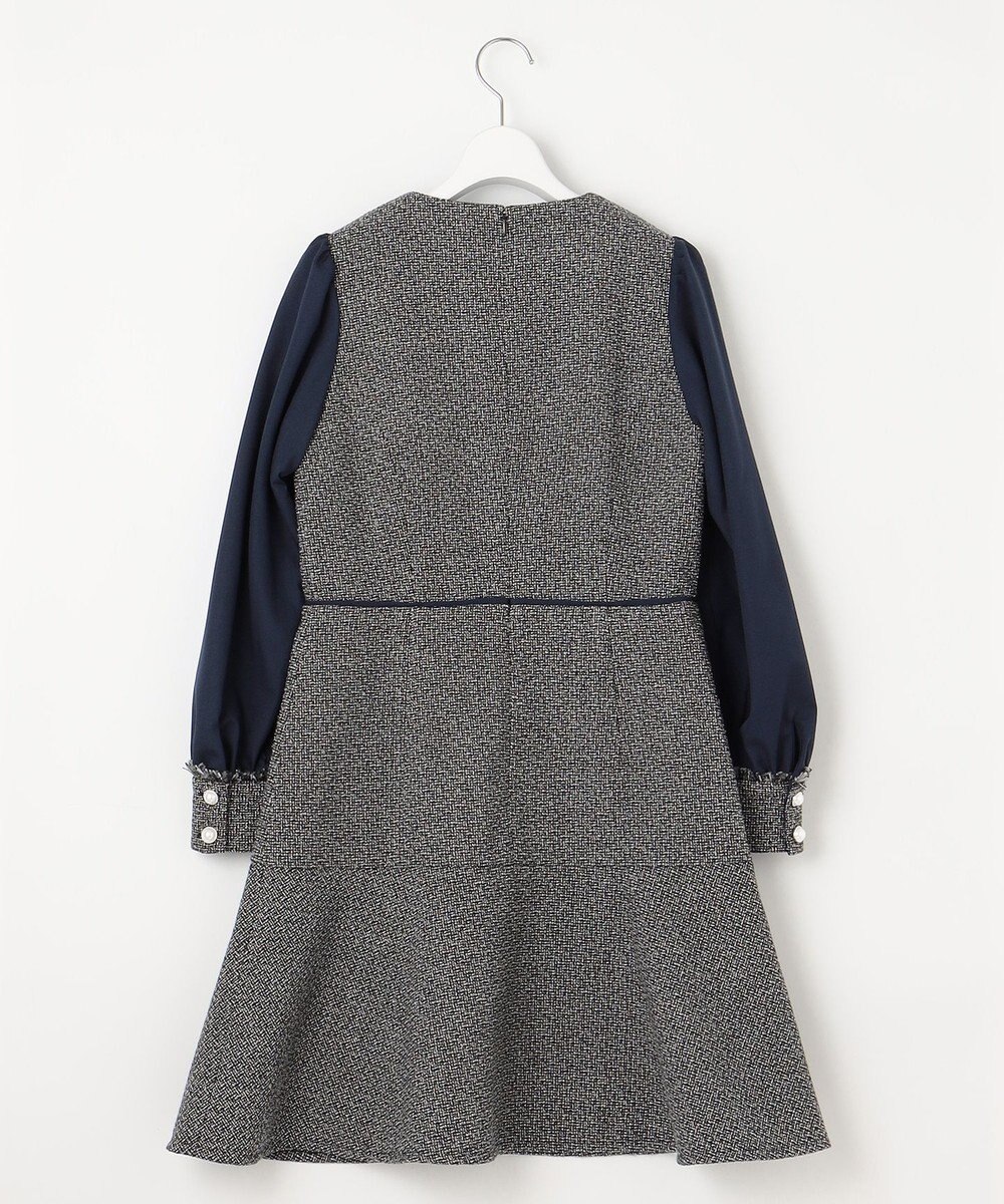 Feroux 【洗える】ツイードコンビミディ ワンピース 