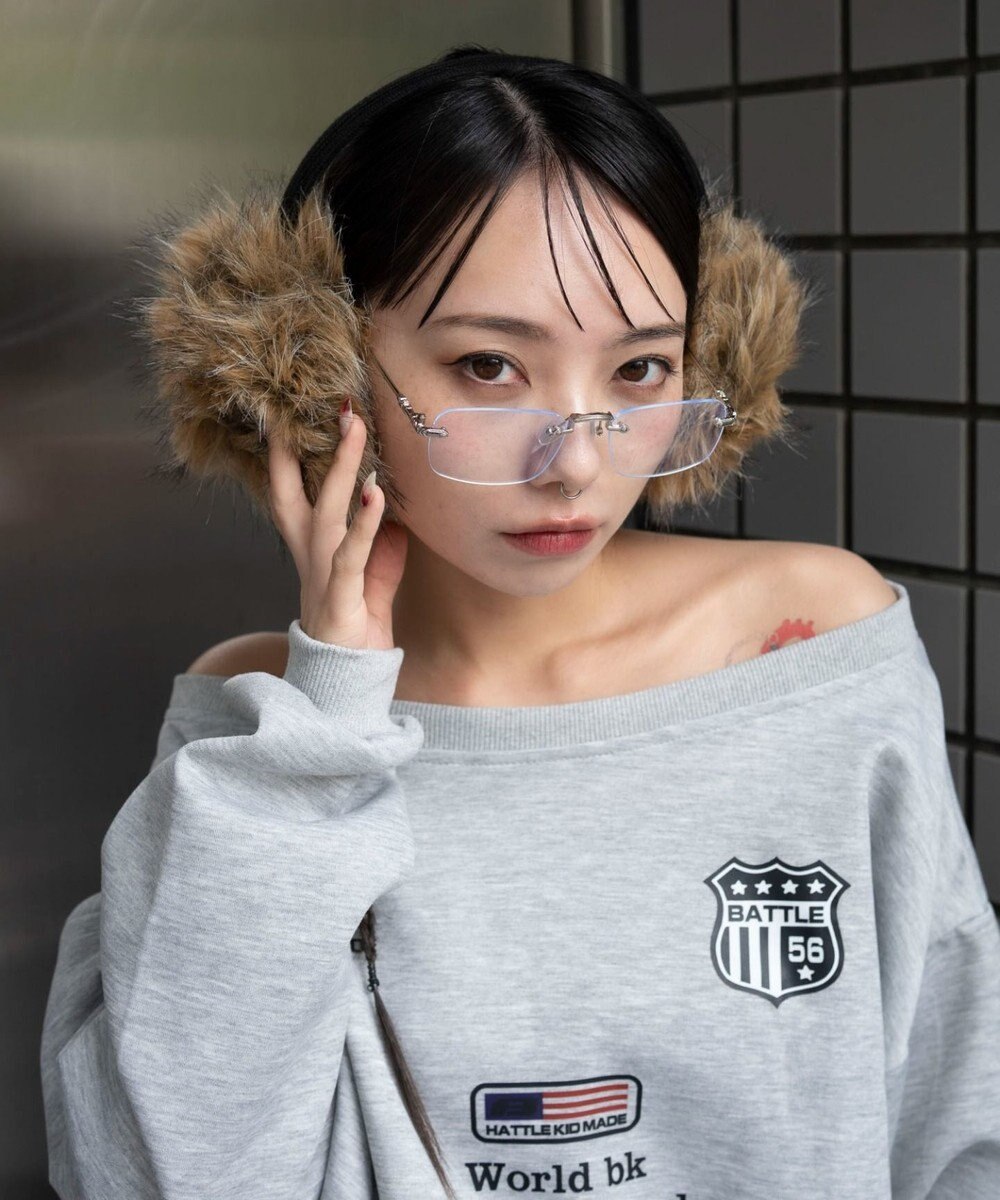 WEGO ボリュームMIXファーイヤーマフ 