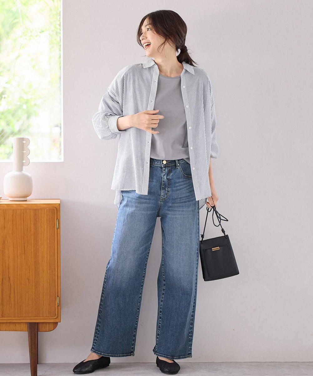 ANY L 【洗濯機可】シアーシャツ 