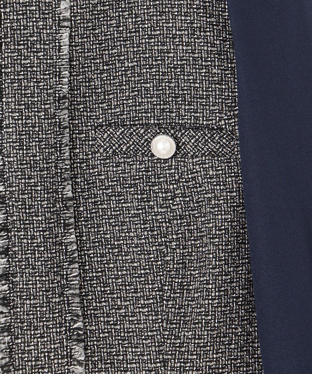 Feroux 【洗える】ツイードコンビミディ ワンピース 