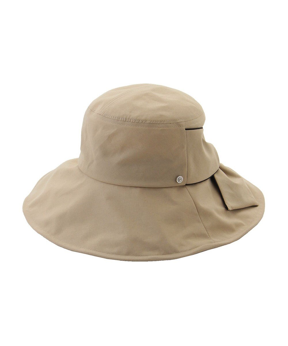 MOONBAT 【遮光100％/遮熱/UV】HIROKO KOSHINO(ヒロコ コシノ)遮光 ビッグリボンハット 帽子 広つば ゆったりMサイズ 手洗い可能/サイズ調整可能/日本製 