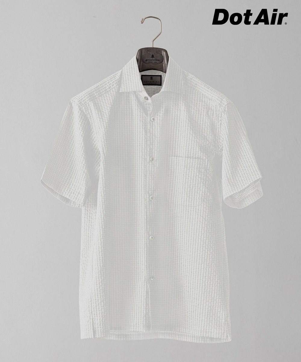 GOTAIRIKU リラックスシルエット【高通気性/吸水速乾】ドッツエアー クールマックスサッカーシャツ 