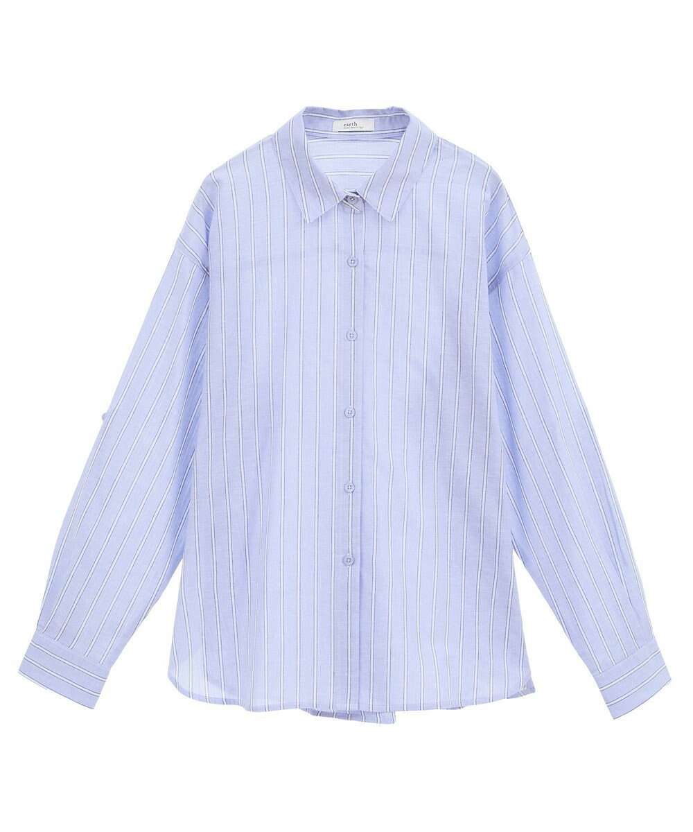 earth music&ecology 【接触冷感】綿麻混ベーシックシャツ 