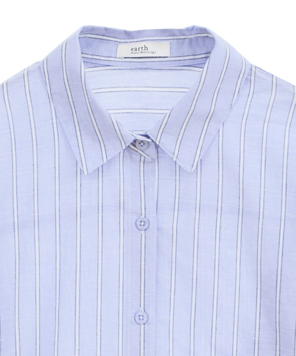 earth music&ecology 【接触冷感】綿麻混ベーシックシャツ 