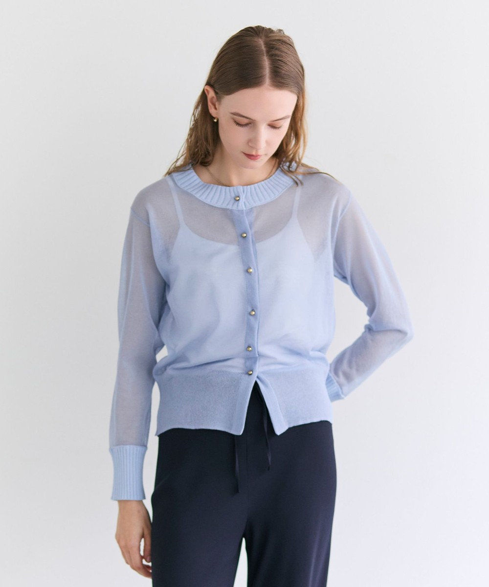 BEIGE， PYRRHOT / シアーコンビ リブカーディガン 