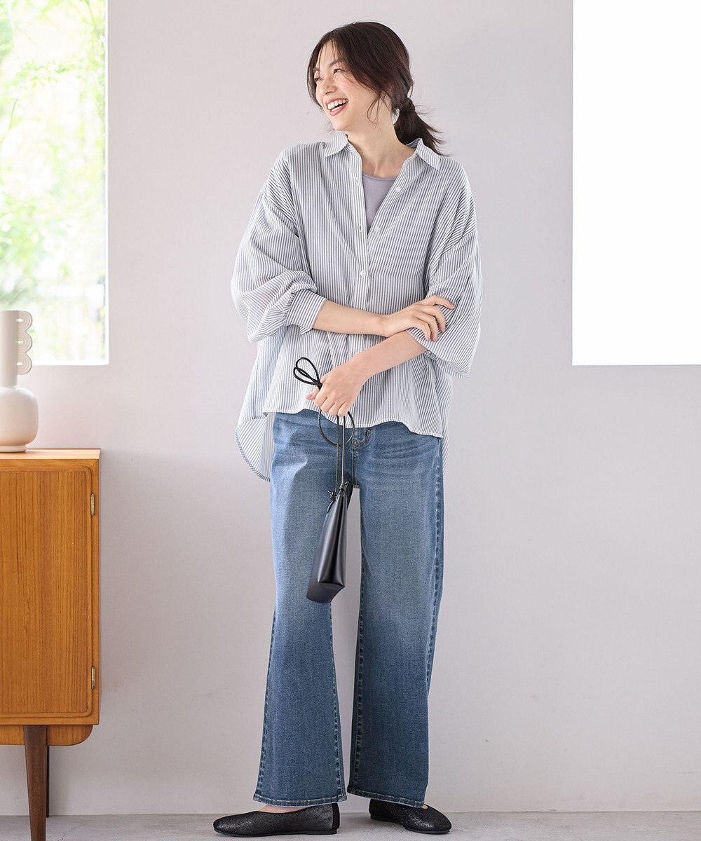 ANY L 【洗濯機可】シアーシャツ 