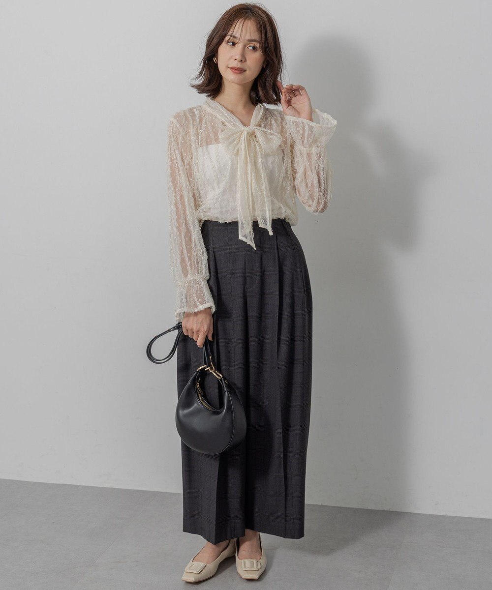 組曲 【前後着用可】チュールフリル ブラウス 