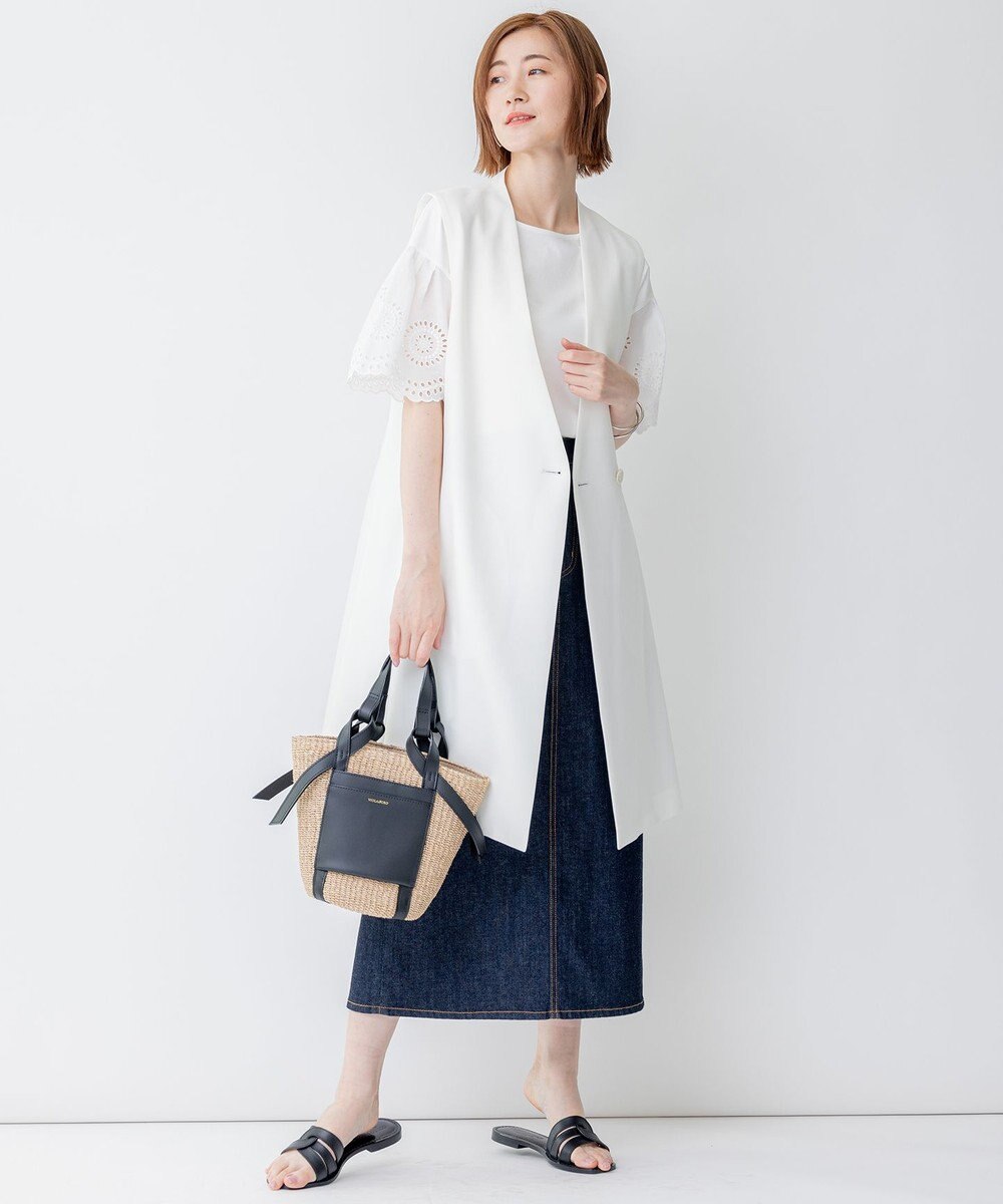 23区 VIOLAd'ORO MIRO レザーポケット ハンドバッグ 