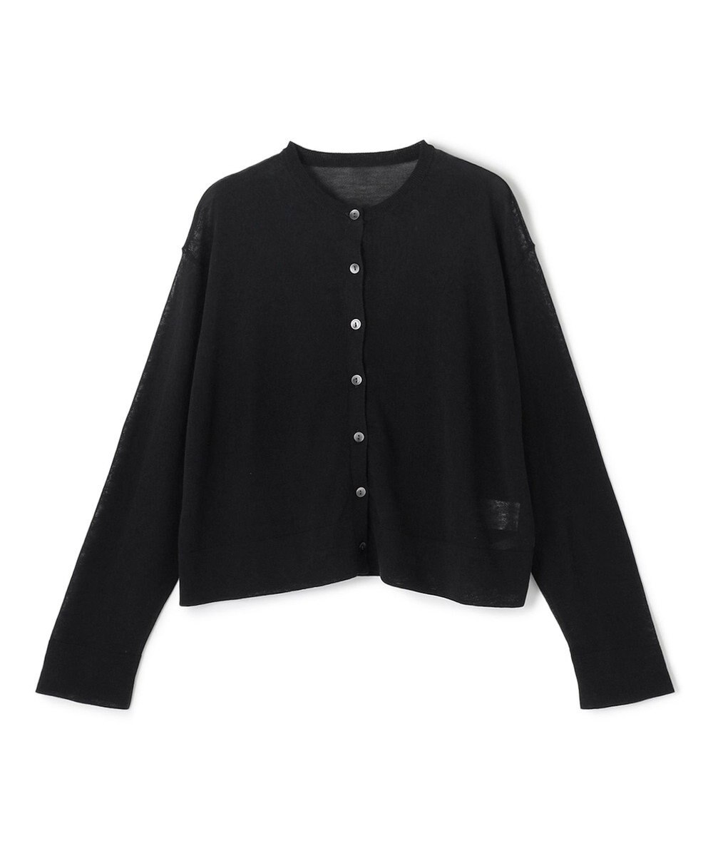 UNFILO L フロスティコットン  クロップド  カーディガン 