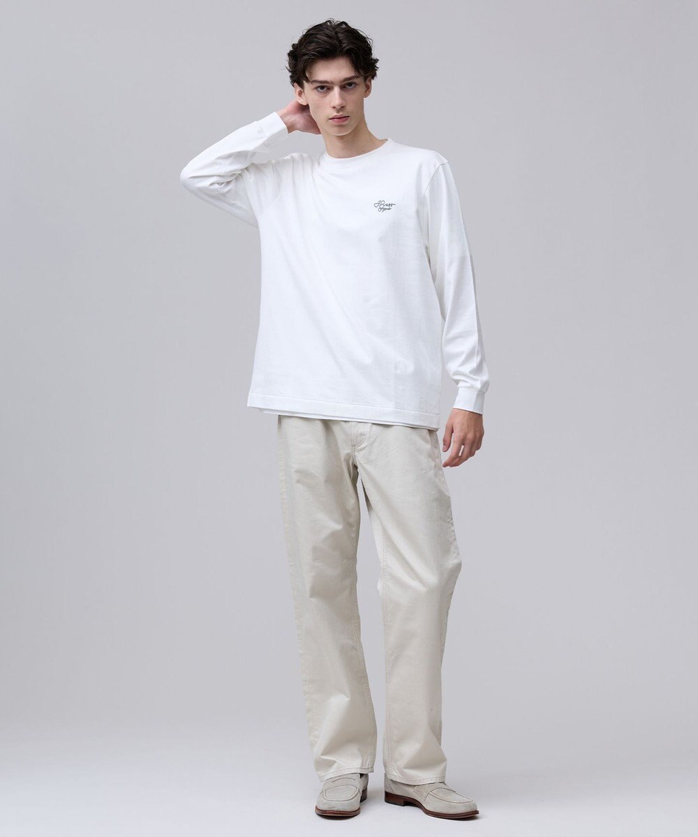 J.PRESS MEN グラフィックプリント ロングスリーブTシャツ 