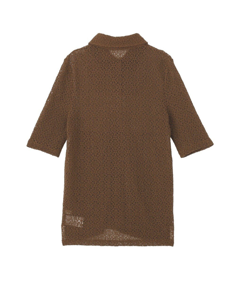 earth music&ecology ストレッチレース襟付シャツ 