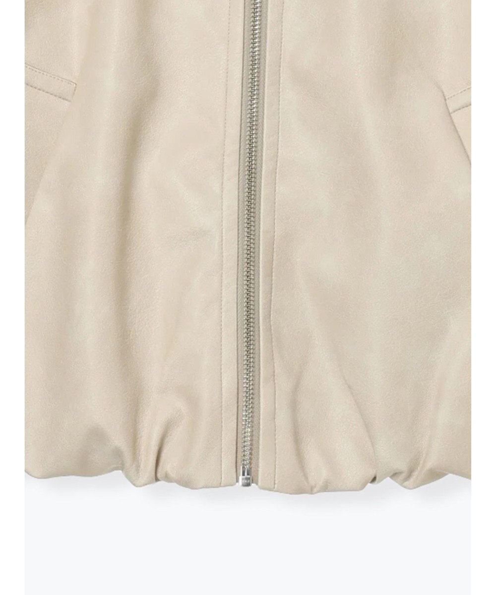 Te chichi フェイクレザークロップドブルゾン 