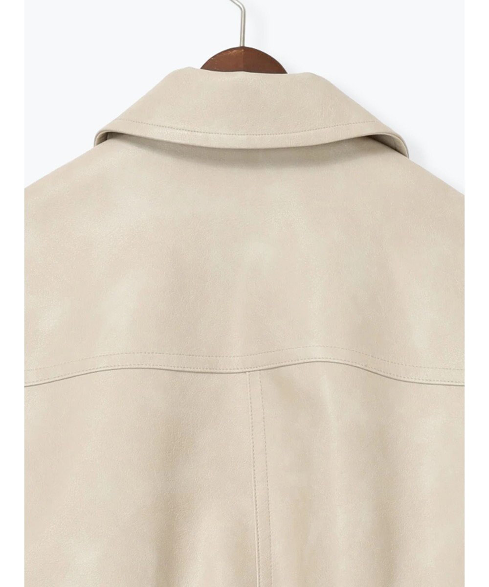 Te chichi フェイクレザークロップドブルゾン 