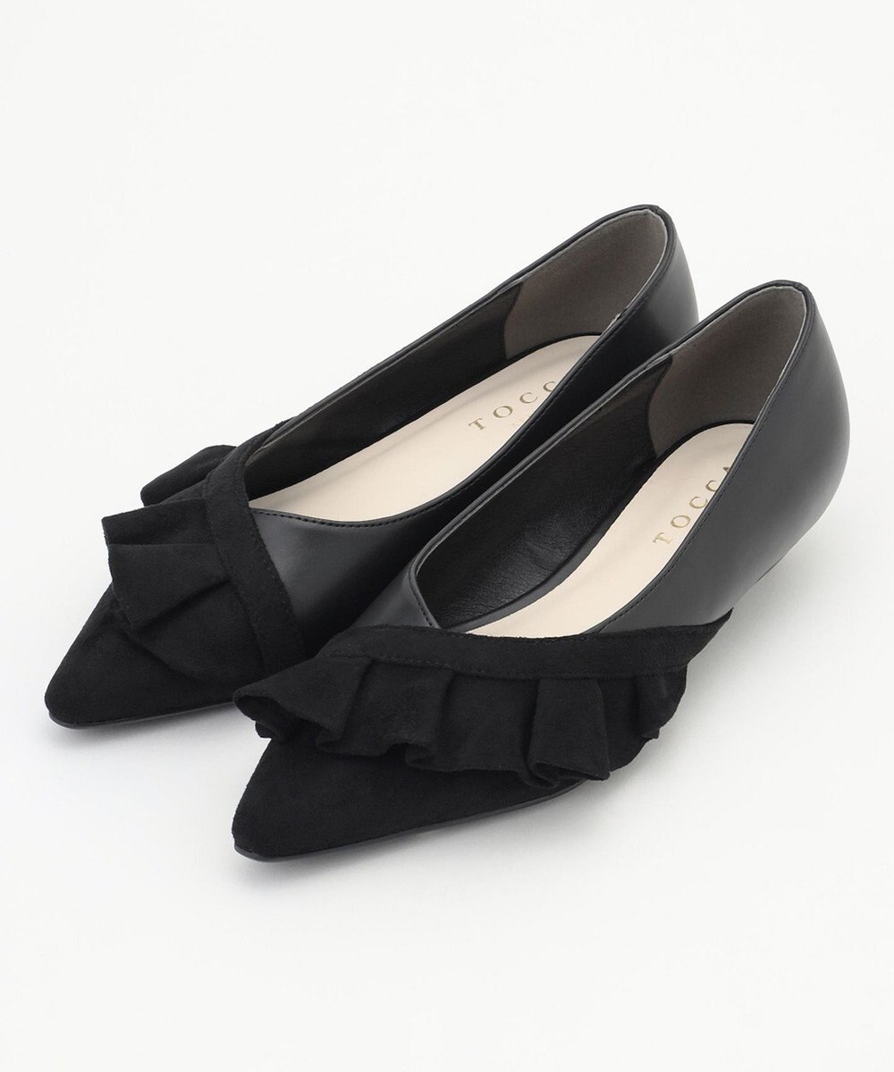 TOCCA 【大人百花掲載】【低反発クッション】FRILL PUMPS パンプス 