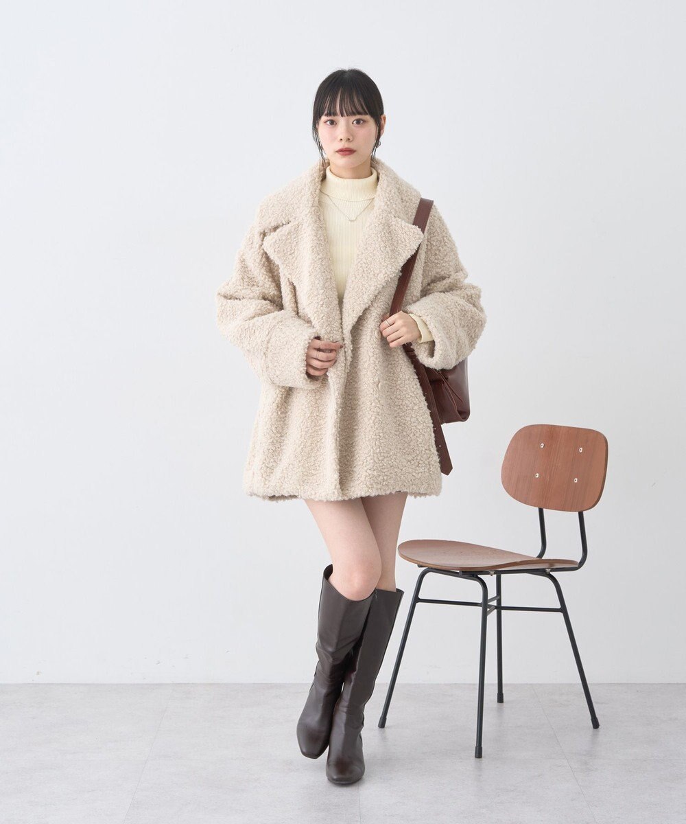 earth music&ecology ループファーコート 