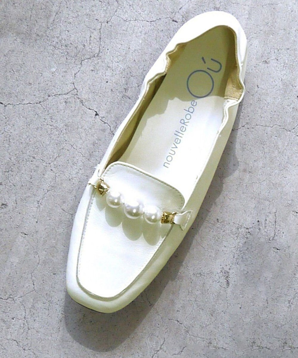 nouvelleRobe Oū 【本革・高反発】Pearl loafers スクエアトゥパルビットローファー 