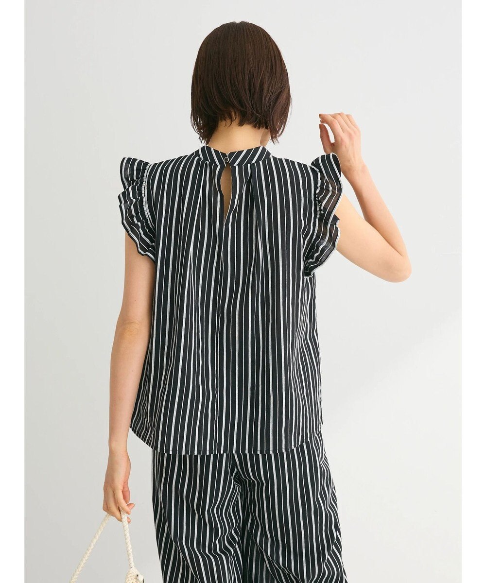 Green Parks ・ＥＬＥＮＣＡＲＥ　ＤＵＥ　ストライプフリルブラウス 