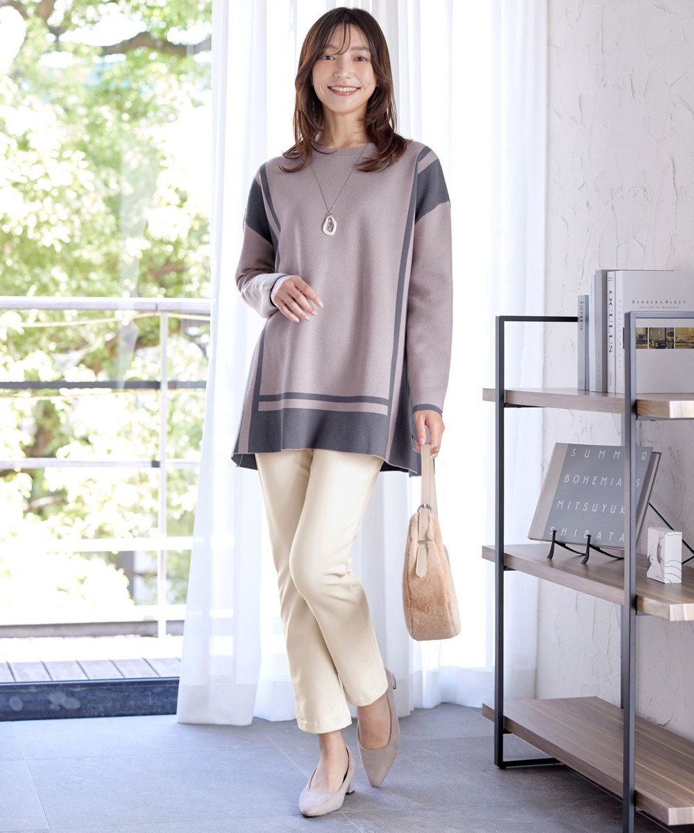 Tiaclasse 【安田美沙子さん着用・新色追加・日本製】すふれ起毛ストレートパンツ 