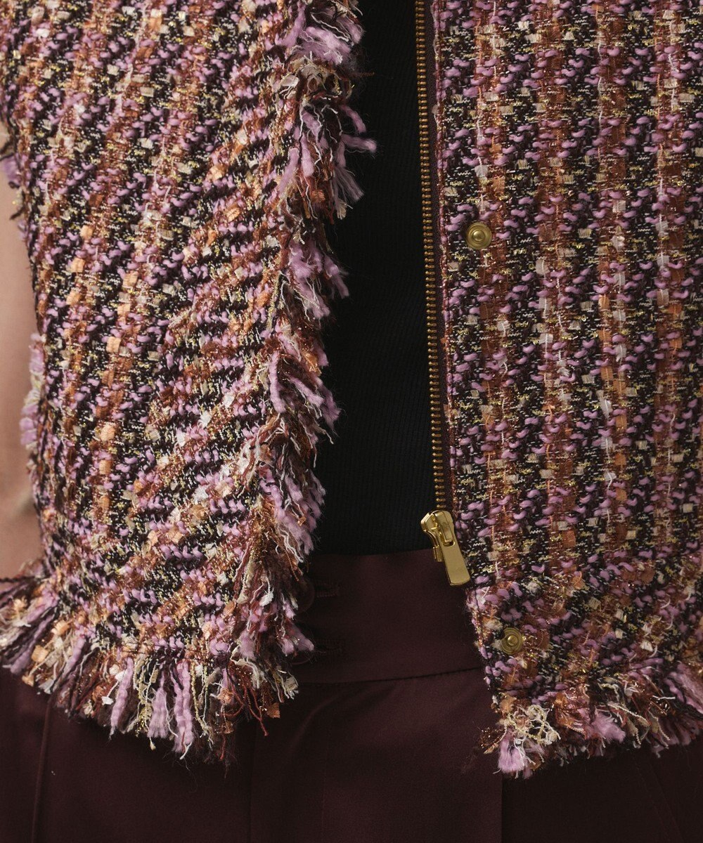 GRACE CONTINENTAL コンパクトツイードベスト 