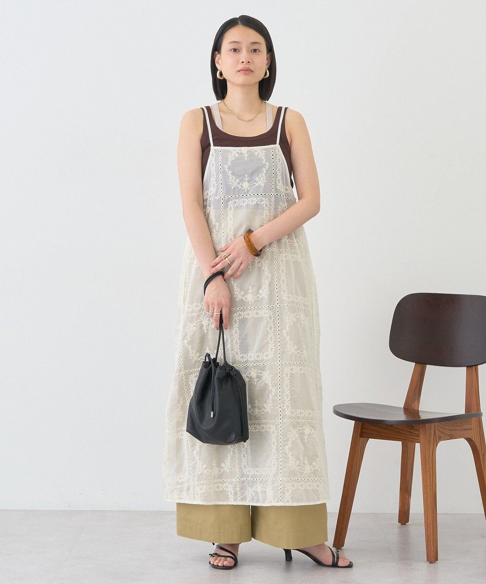 AMERICAN HOLIC シアー刺繍キャミワンピース（ペチコート付き） 