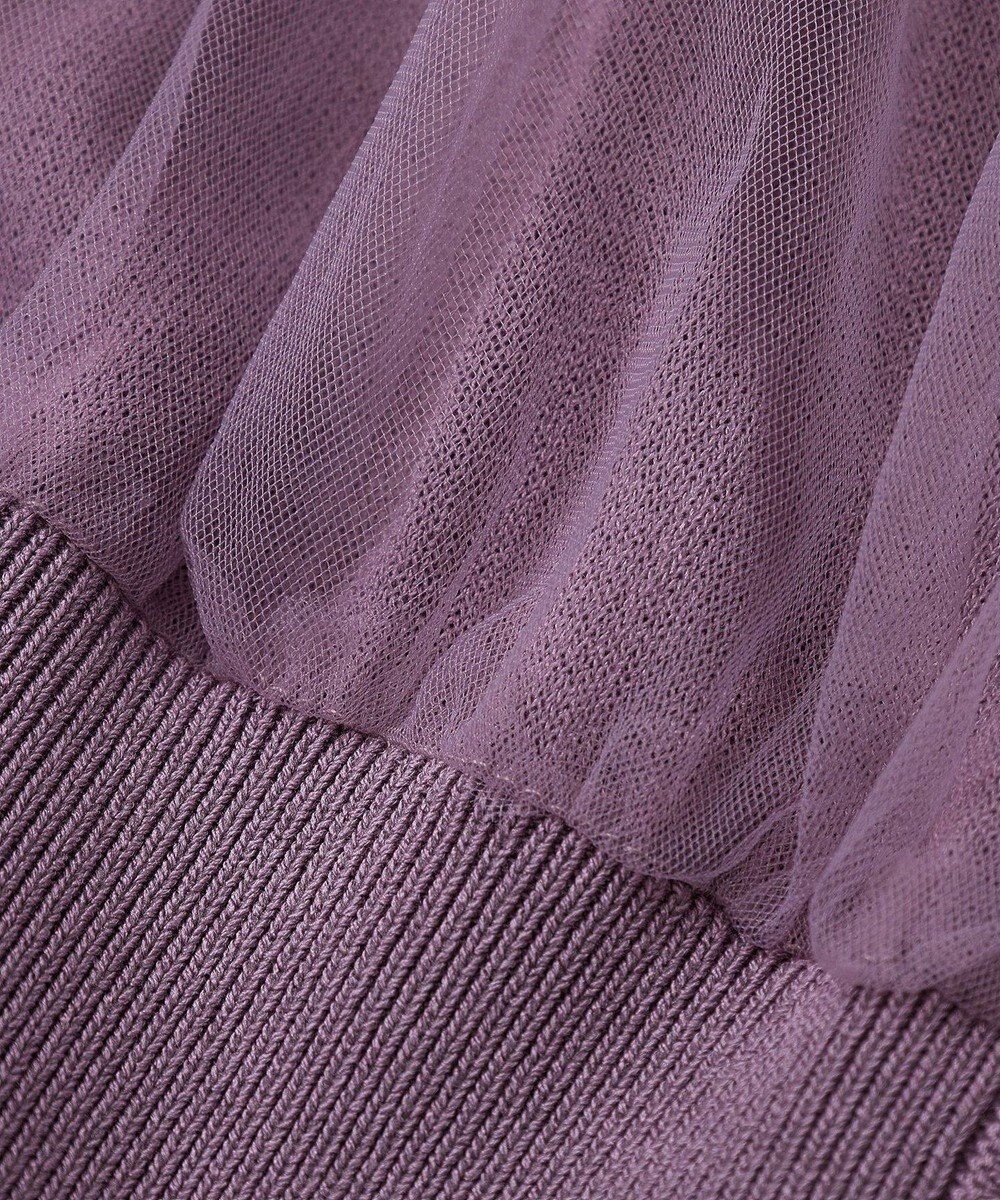 earth music&ecology チュールレイヤードカーディガン 