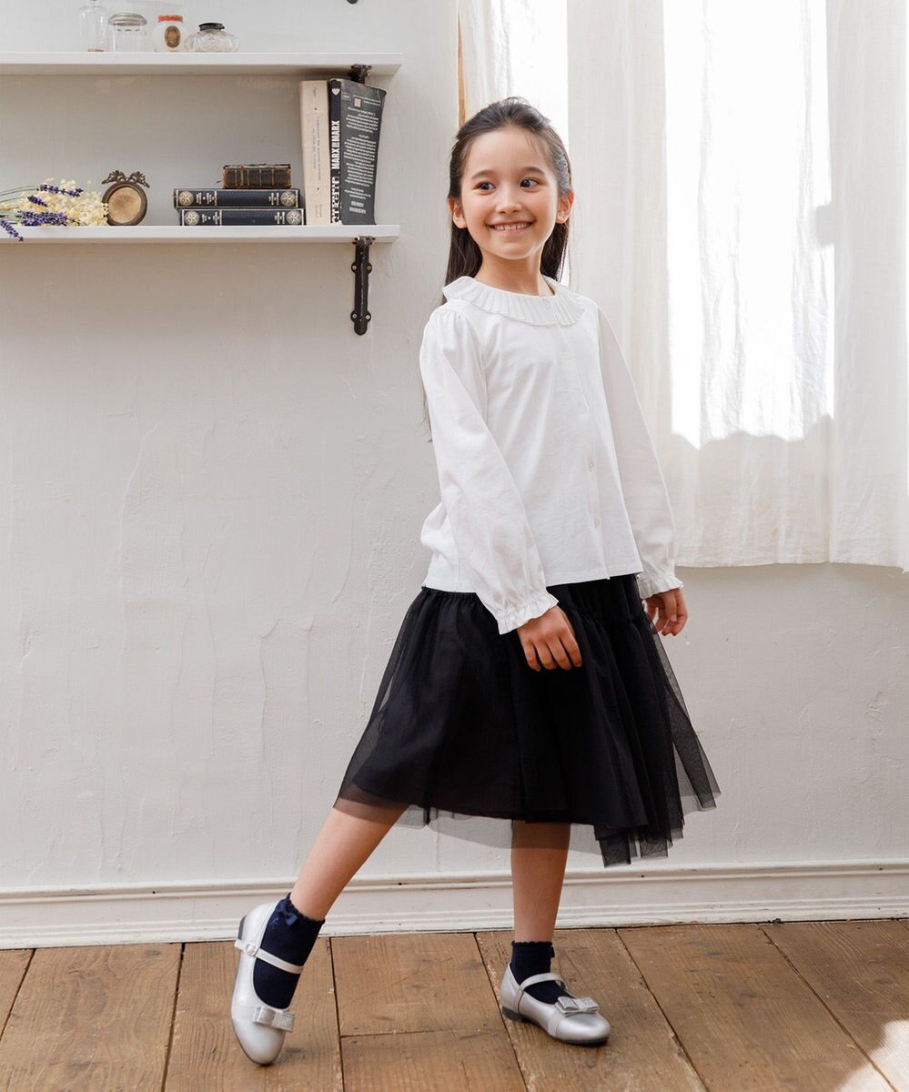組曲 KIDS 【110-140㎝】プリーツカラー ブラウス 