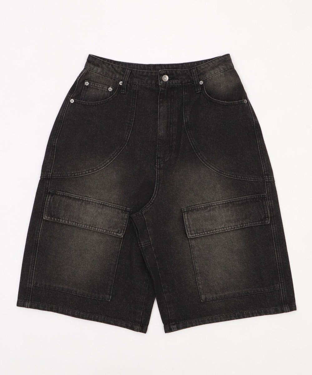 WEGO スウィッチングデニムカーゴショーツ 