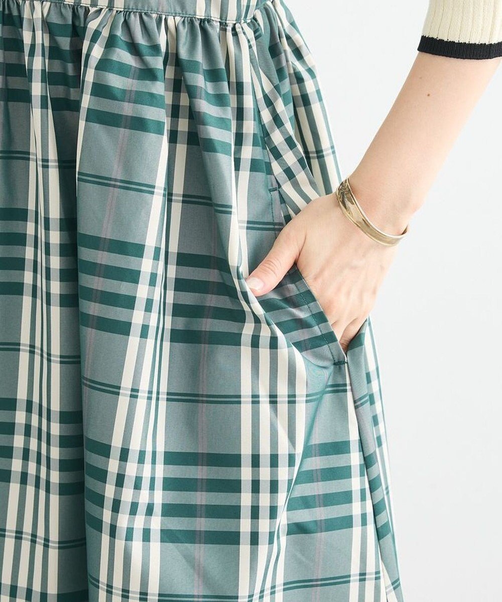 Green Parks ・ＳＵＧＡＲ　ＳＰＯＯＮ　チェックギャザーワンピース 