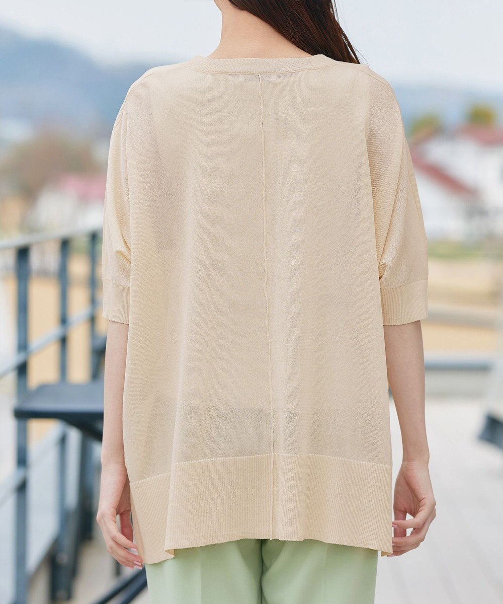 Tiaclasse 【洗える】サラサラUVシアーニットドルマントップス 