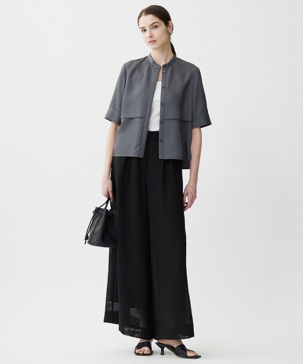 ICB L 【接触冷感・UVケア・速乾・洗える】カップ付きサテンキャミソール 