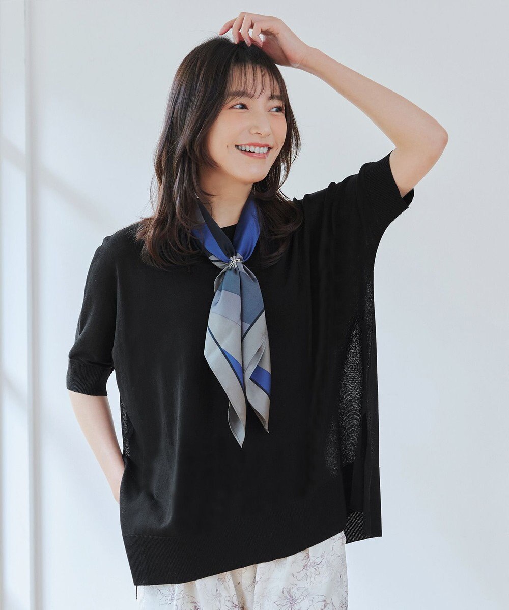 Tiaclasse 【洗える】サラサラUVシアーニットドルマントップス 