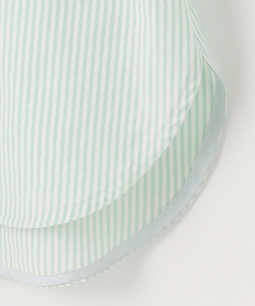 J.PRESS LADIES 【洗える】 コットンアセVis ストライプ バンドカラー ブラウス 