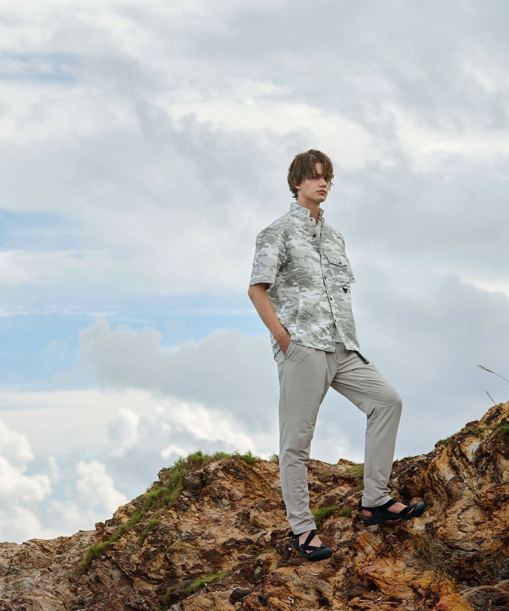 JOSEPH ABBOUD MOUNTAIN 【軽量/ストレッチ】メッシュサッカーカモ アウトドア シャツ 