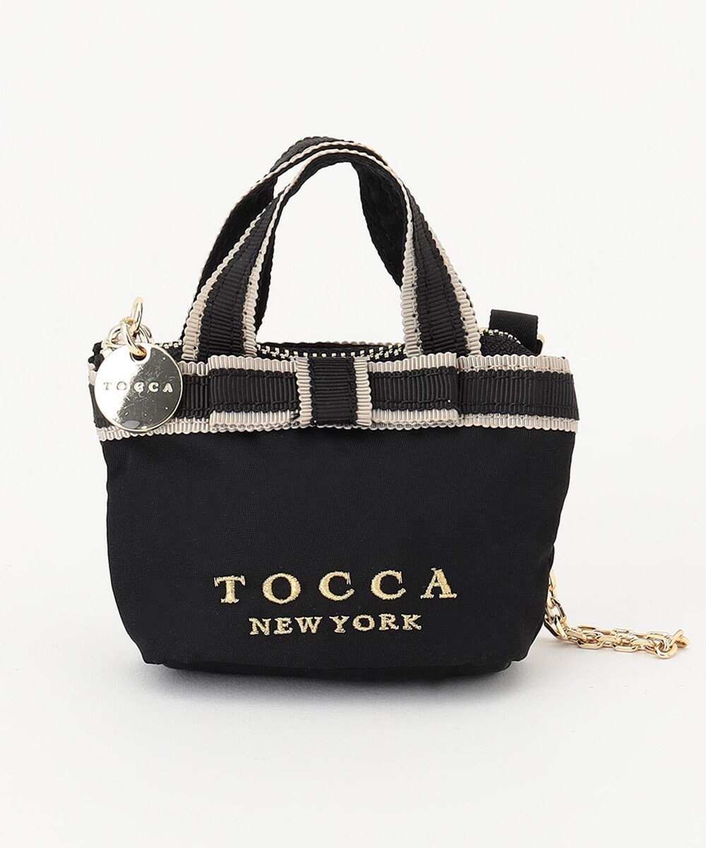 TOCCA 【新色に大人なベージュカラーが追加！】BICOLOR RIBBON MINI CHARM ミニチャームポーチ 