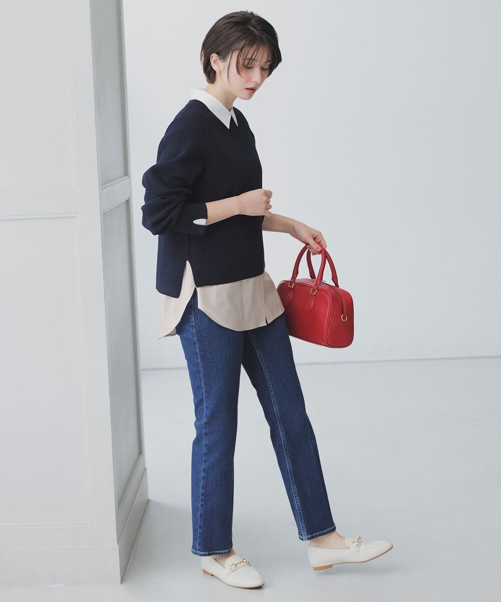 ANY SIS L ニットレイヤード シャツ ツインセット 