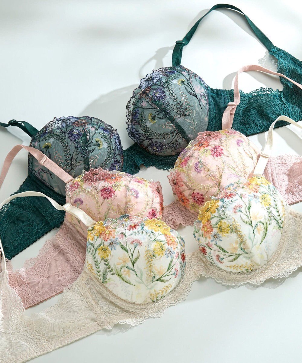 une nana cool バックスタイルまでかわいい Steppe Flower ワイヤーブラ 