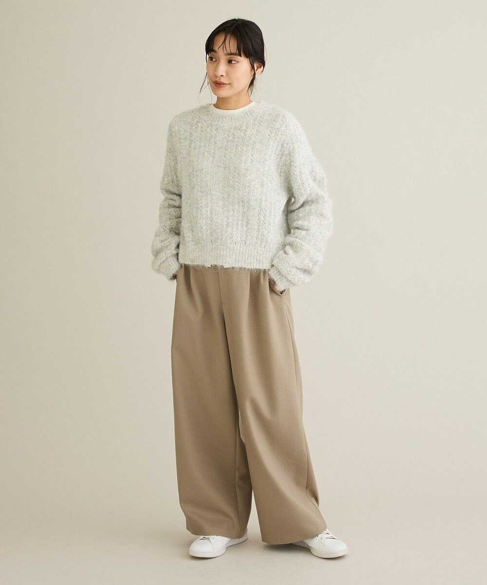 CRAFT STANDARD BOUTIQUE シャーリングスリーブニットプルオーバー 