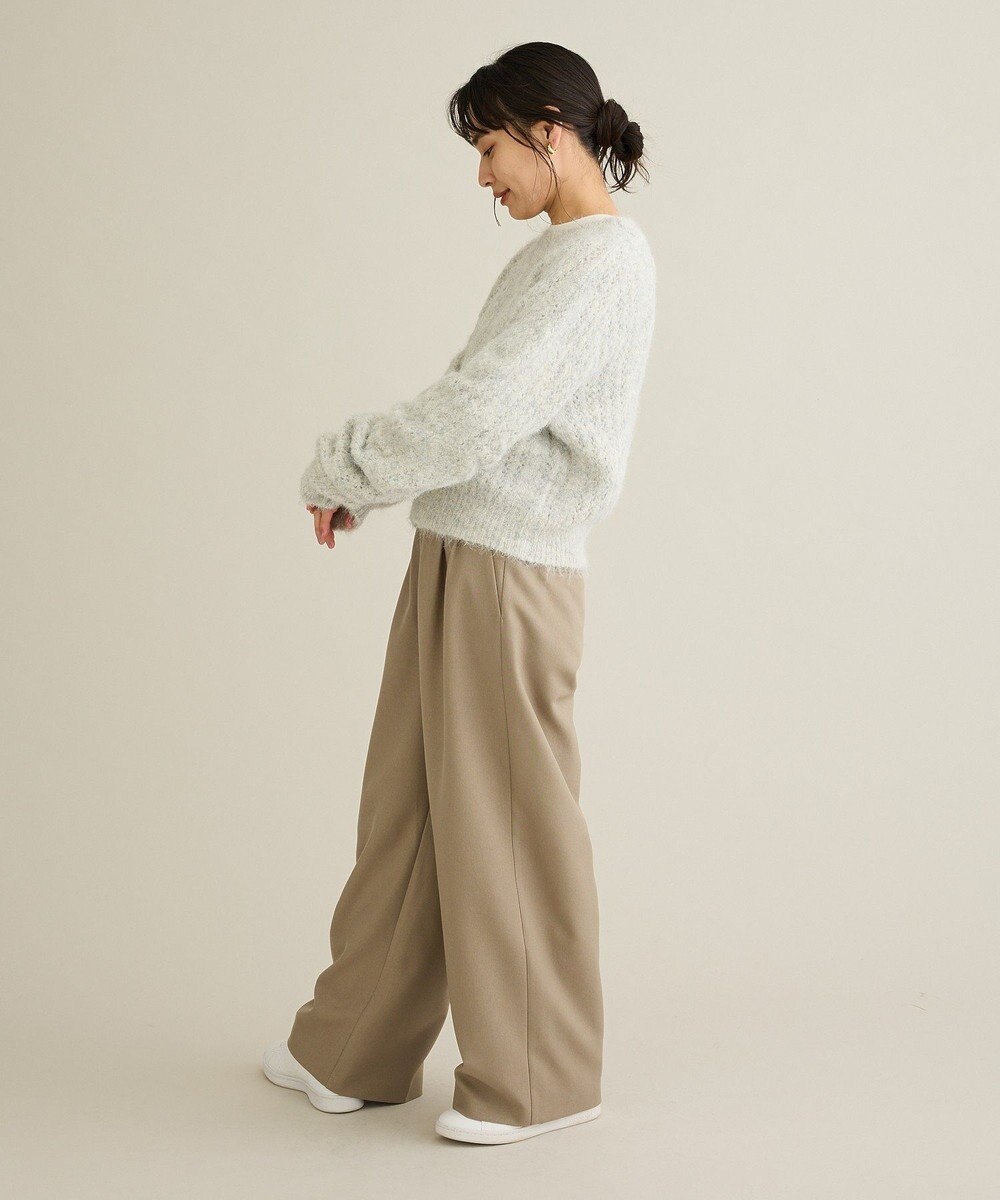 CRAFT STANDARD BOUTIQUE シャーリングスリーブニットプルオーバー 