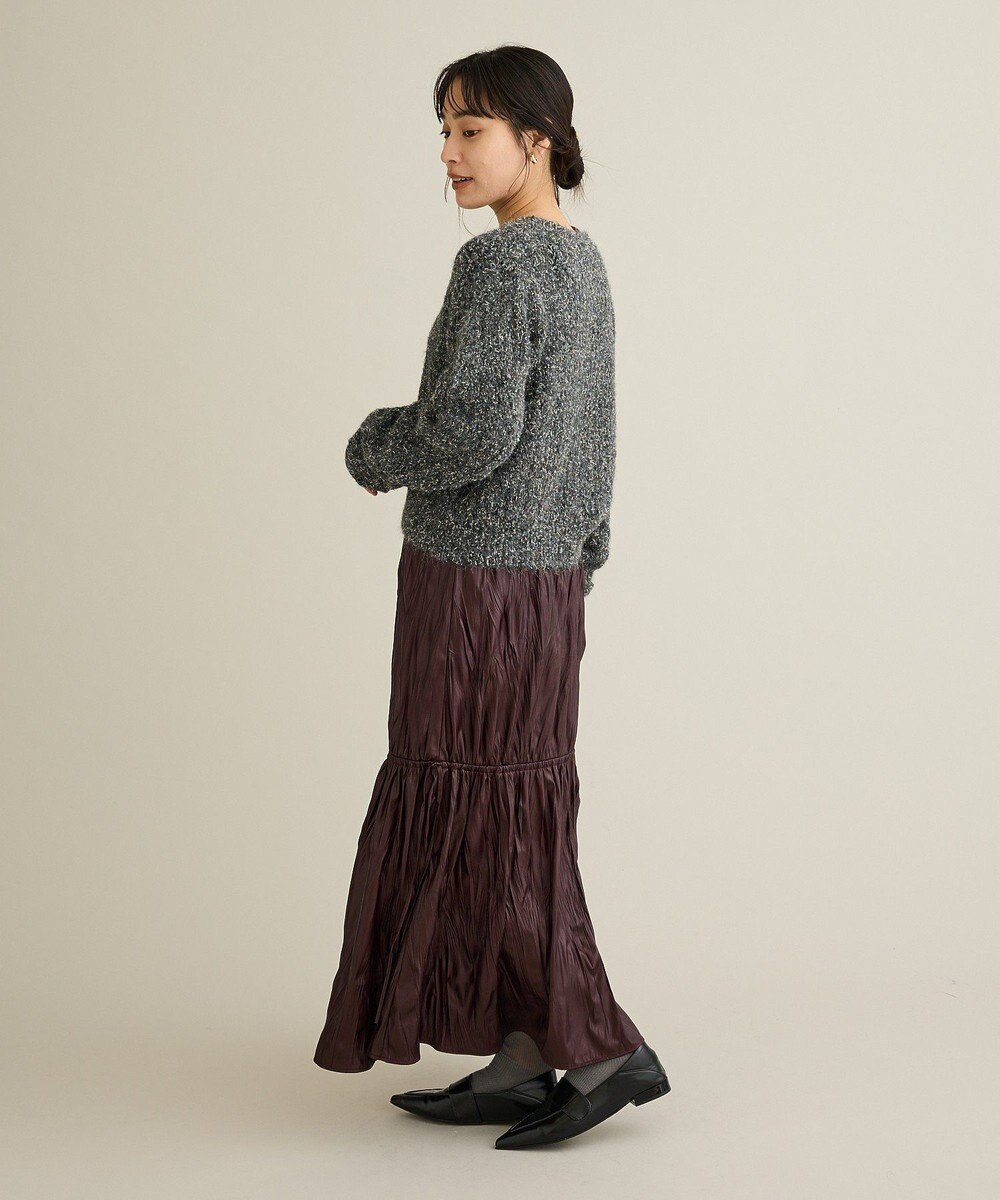 CRAFT STANDARD BOUTIQUE シャーリングスリーブニットプルオーバー 