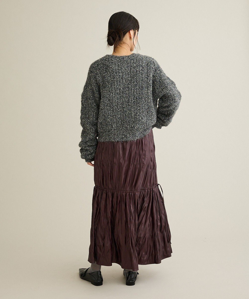 CRAFT STANDARD BOUTIQUE シャーリングスリーブニットプルオーバー 