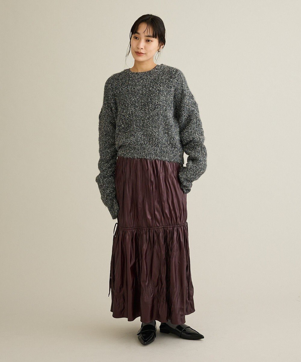 CRAFT STANDARD BOUTIQUE シャーリングスリーブニットプルオーバー 