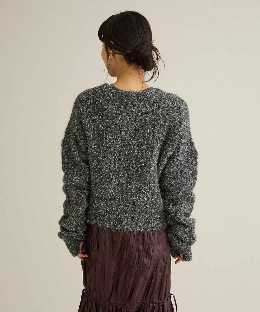 CRAFT STANDARD BOUTIQUE シャーリングスリーブニットプルオーバー 